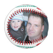 ハッピー父親の日カスタムの家族の写真 野球ボール (正面左)