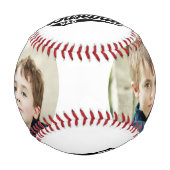 ハッピー父親の日カスタムの家族写真野球 野球ボール (正面)