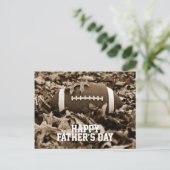 ハッピー父親の日セピアサッカーはがき ポストカード (スタンド正面)