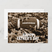 ハッピー父親の日セピアサッカーはがき ポストカード (正面/裏面)