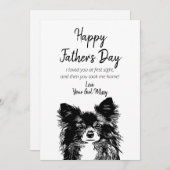 ハッピー父親の日ドッグホリデーカード シーズンカード (正面/裏面)