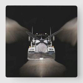 ハッピー狩りグランドウォールクロック スクエア壁時計