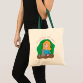ハッピー猫好き独身女性トートバッグ トートバッグ (正面(商品))
