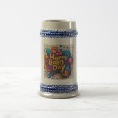 ハッピー生まれディデザイン ビールジョッキ (中央)