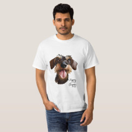 ハッピー硬い毛ダシュント Tシャツ