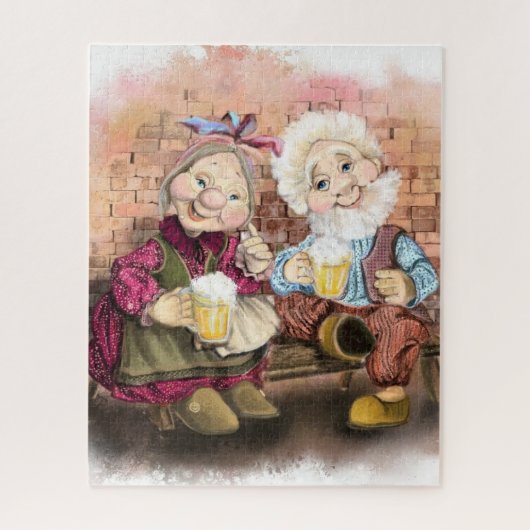 ハッピー祖母と祖父パズル ジグソーパズル (縦)