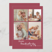 ハッピー祖母の日の写真ホリデーカード シーズンカード (正面/裏面)