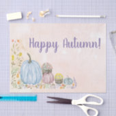 ハッピー秋の水の色パステルパンプキンスとMums 薄葉紙 (クラフト)