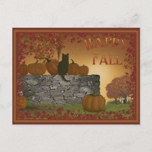 ハッピー秋はがき ポストカード (正面)