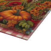 ハッピー秋やかわいいかかしと秋の収穫 カッティングボード (角)
