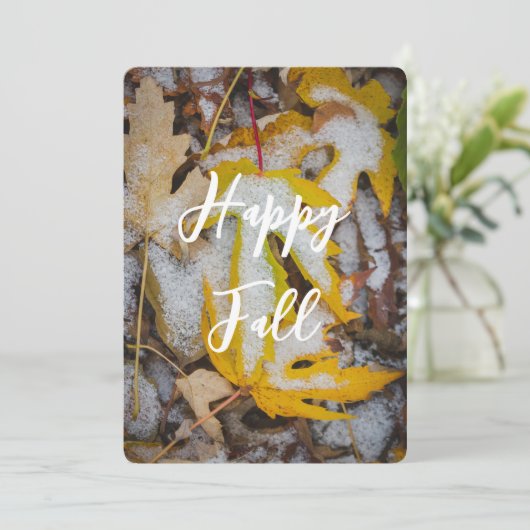 ハッピー秋イエロー葉ズ カード (スタンド正面)