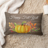 ハッピー秋イ素朴オールウォーターカラーパンプキン ランバークッション (ブランケット)