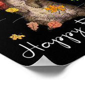 ハッピー秋オールかわいい秋キャットキッテン子猫秋 ポスター (角)