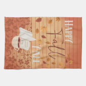 ハッピー秋オールウィズコーヒーと紅葉 キッチンタオル (横)