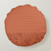 ハッピー秋オールウィズコーヒーと紅葉 ラウンドクッション (裏面)