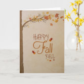 ハッピー秋オールオータムグリーティングカード カード (黄色い花)