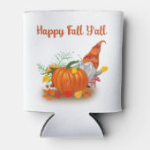 ハッピー秋オールオータム格言ウィズカボチャ 缶クーラー (正面)