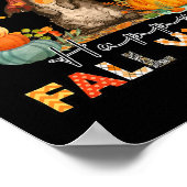 ハッピー秋オールカボチャネコ紅葉サンクシュ ポスター (角)