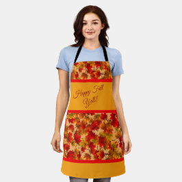 ハッピー秋オールカラフル – カエデ葉ルの葉 エプロン