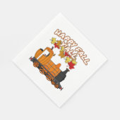 ハッピー秋オールスチームトレインパンプキン鉄道 スタンダードランチョンナプキン (角)