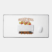 ハッピー秋オールスチームトレインパンプキン鉄道 デスクマット (キーボード&マウス)