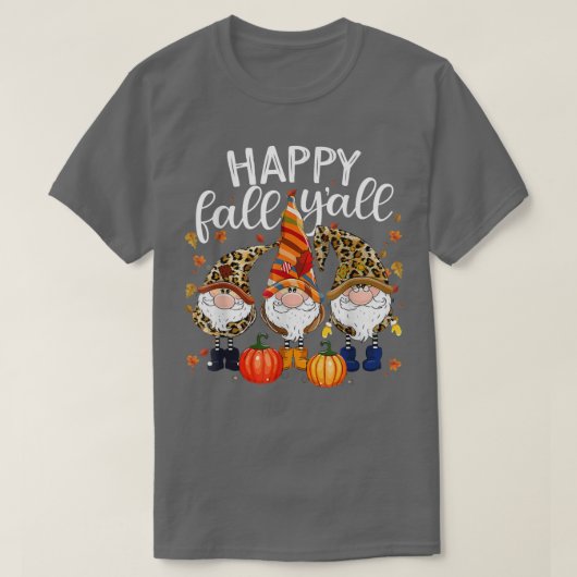 ハッピー秋オールパンプキン格言秋秋感謝してい Tシャツ (デザイン正面)