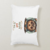 ハッピー秋オールヨークシャーテリアオータムフード付きスウェットシャツ アクセントクッション (裏面(縦))