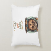 ハッピー秋オールヨークシャーテリアオータムフード付きスウェットシャツ アクセントクッション (正面(垂直))