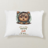 ハッピー秋オールヨークシャーテリアオータムフード付きスウェットシャツ アクセントクッション (裏面)