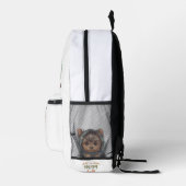 ハッピー秋オールヨークシャーテリアオータムフード付きスウェットシャツ プリントバックパック (右)