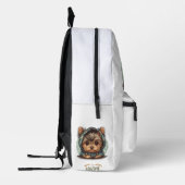 ハッピー秋オールヨークシャーテリアオータムフード付きスウェットシャツ プリントバックパック (左)