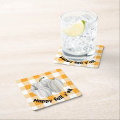 ハッピー秋オール紙プレート スクエアペーパーコースター (インサイチュ)