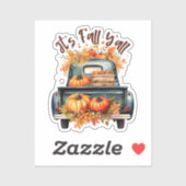 ハッピー秋オール素朴 – カボチャ付きトラック シール (シート)