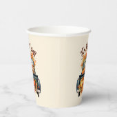 ハッピー秋オール素朴 – カボチャ付きトラック 紙コップ (右)