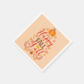 ハッピー秋オール スタンダードカクテルナプキン (角)