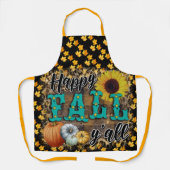 ハッピー秋カボチャエレガント花 エプロン (正面)