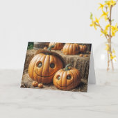 ハッピー秋カボンプキンズオンヘイバレス カード (黄色い花)