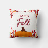 ハッピー秋キュイカラフルー葉ズカボチャのフレーム クッション (裏面)