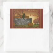 ハッピー秋シール 長方形シール (バッグ)