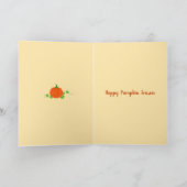 ハッピー秋ハロウィーン感謝祭バイクキャットカボチャ カード (内部)