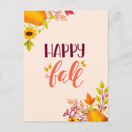 ハッピー秋パンプキン離れとズナム シーズンポストカード (正面)