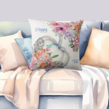 ハッピー秋ホワイトパンプキンウォーターカラーフローラ開花