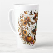 ハッピー秋ヤかかしと紅葉 カフェラテマグ (左アングル)