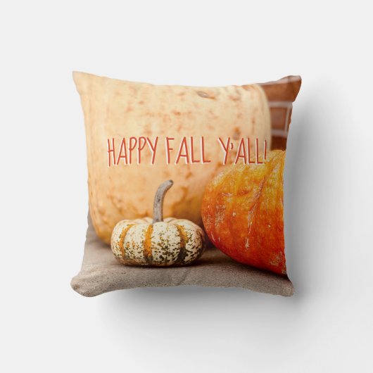 ハッピー秋ヤオールカボチャ写真カスタム撮影 クッション (正面)