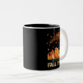 ハッピー秋ヤルポメラニア犬秋の恋人パンプキンスH ツートーンマグカップ (正面右)