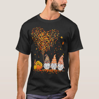 ハッピー秋ヤル格言カボチャおもしろい秋ハート Tシャツ