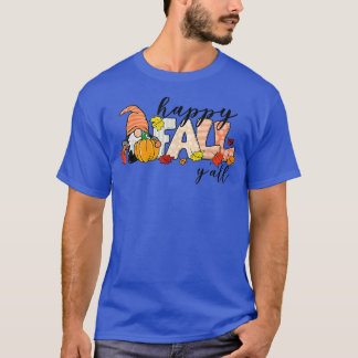 ハッピー秋ヤル格言ラバーパンプキンオータムメイプル Tシャツ