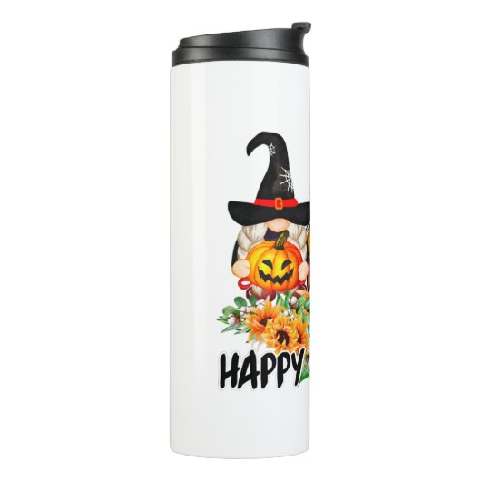 ハッピー秋ヤル格言レオパード格言ひまわり タンブラー (回転左)