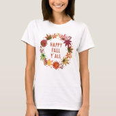 ハッピー秋ヤル紅葉リース Tシャツ (正面)