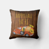 ハッピー秋ヤル素朴ーヴィンテージカボチャを拾う クッション (裏面)